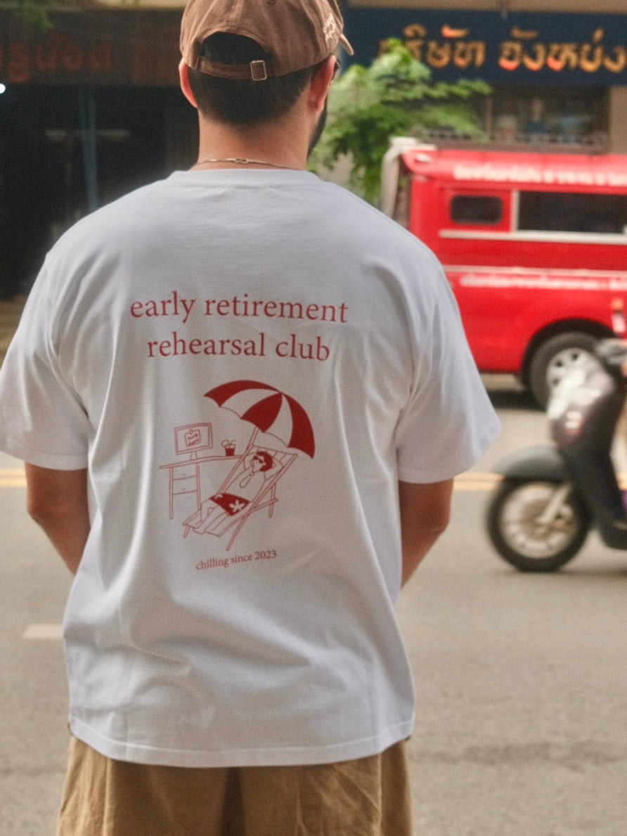 Vacationing - Early retirement rehearsal club graphic T-shirt