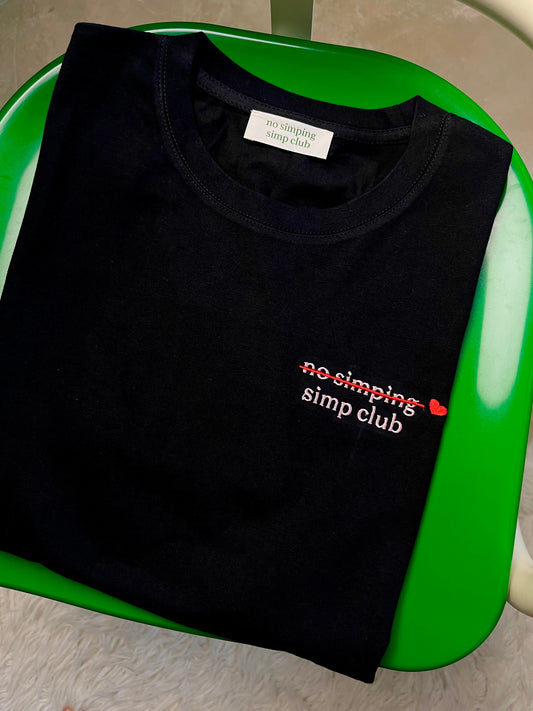 No simping simp club logo t-shirt | Valentine’s edition