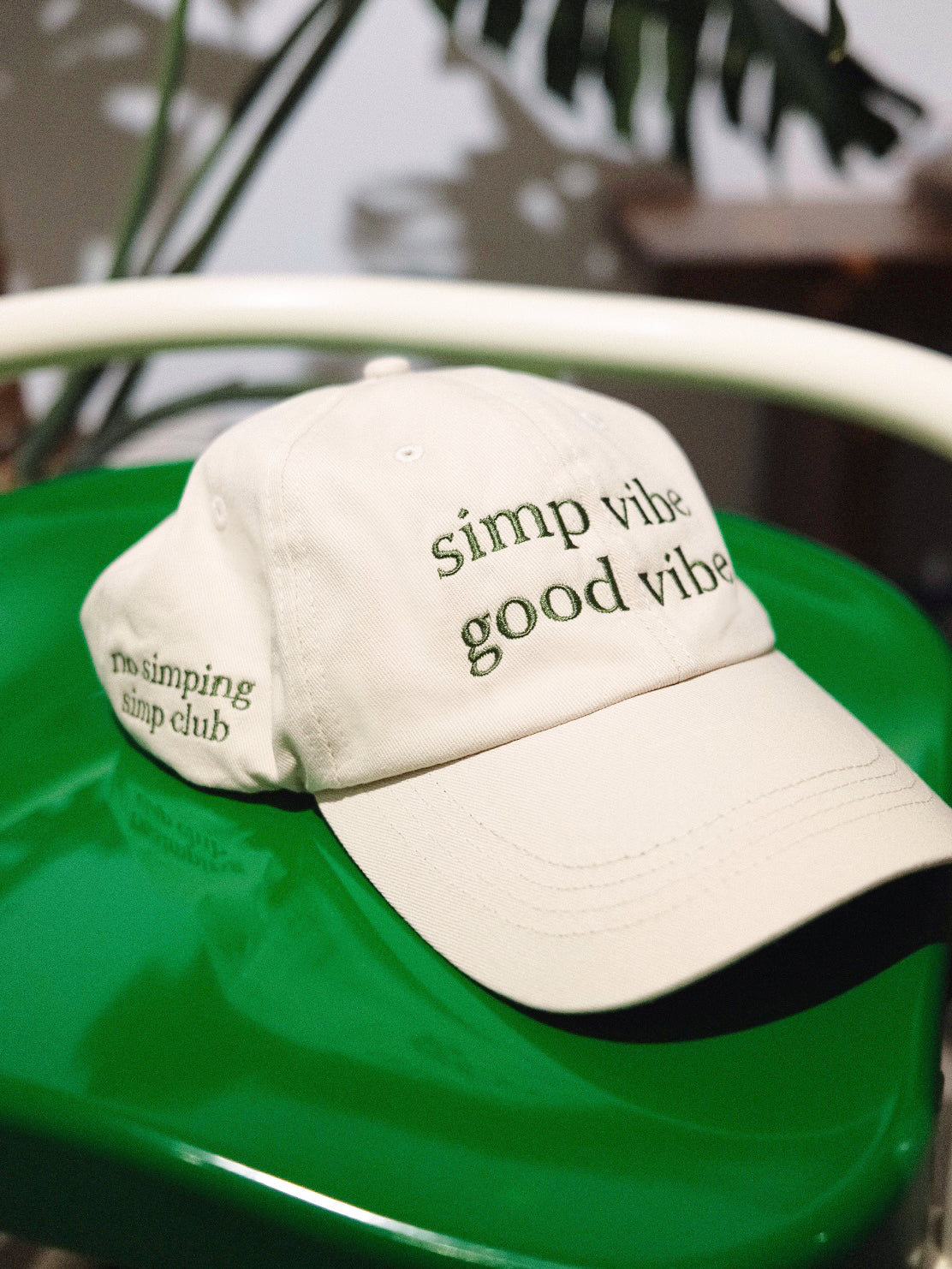 ‘Good vibe' embroidery cap