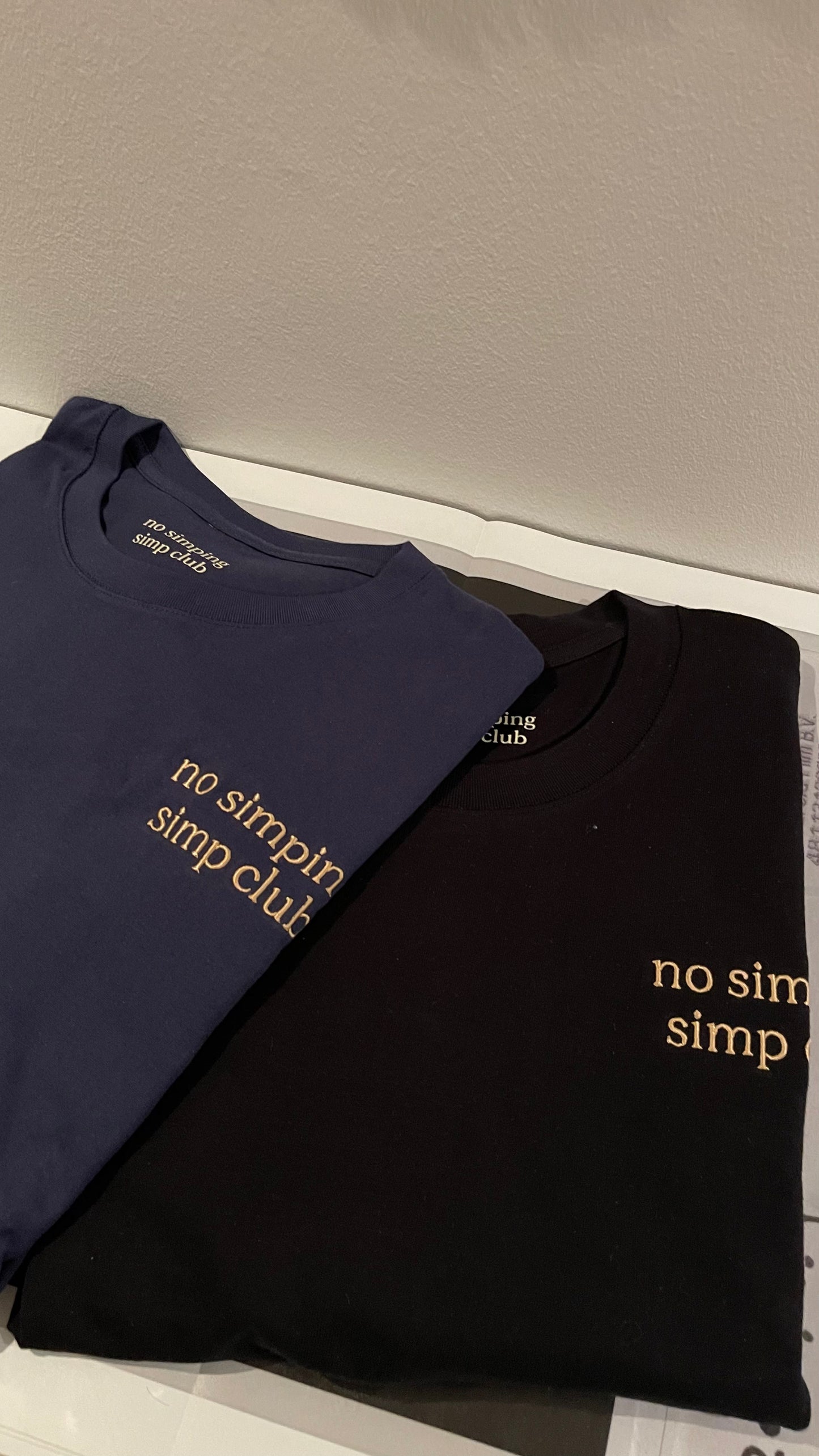 No simping simp club logo t-shirt | Black