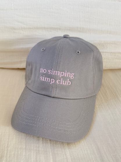 No simping simp club logo cap