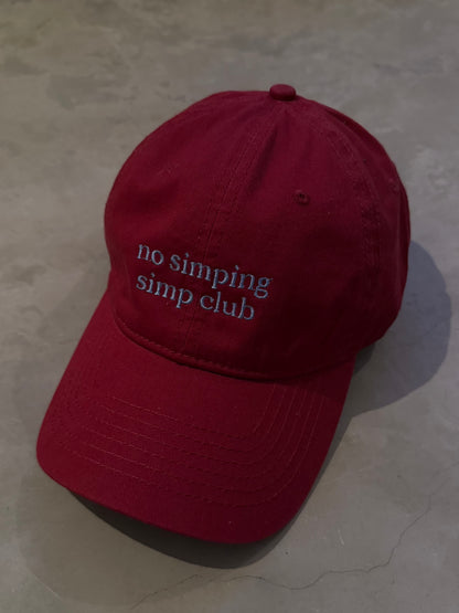 No simping simp club logo cap