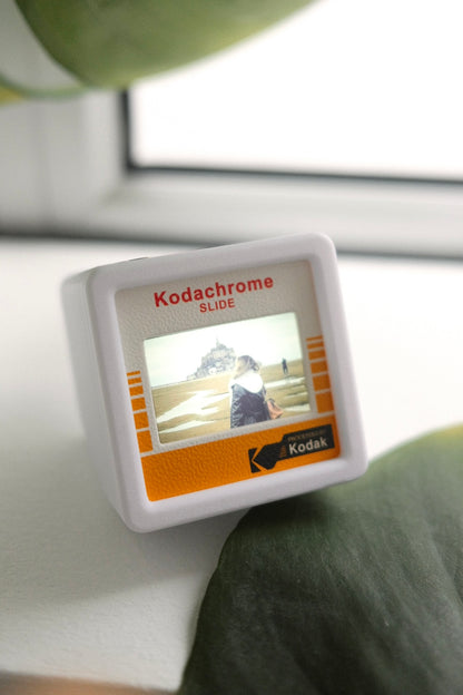 Customised vintage photo print with baby TV display