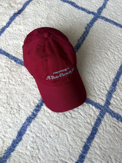 Everything is a two person job embroidery cap