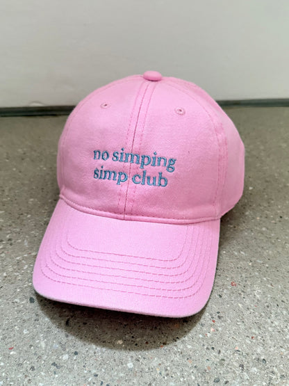 No simping simp club logo cap