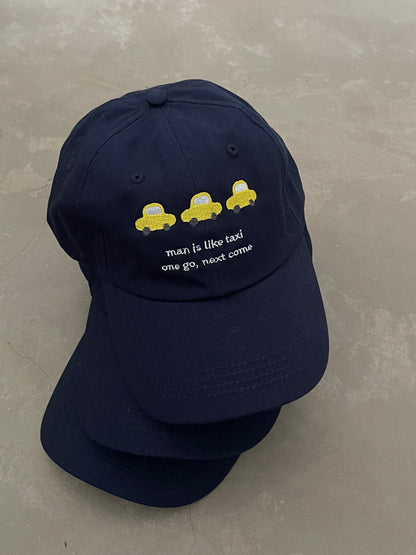 'man is like taxi' embroidery cap