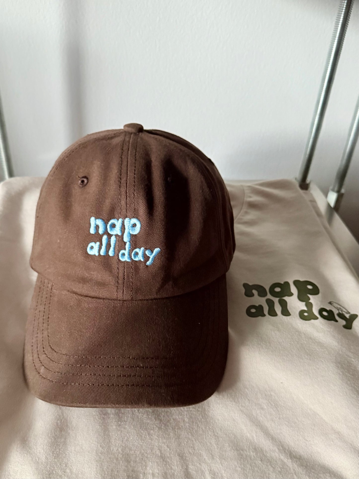 "Nap all day" embroidery cap (Pre-order)
