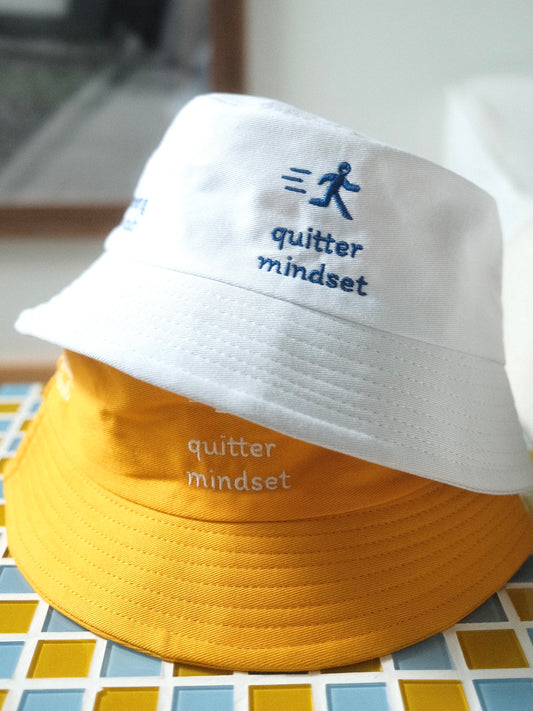‘Quitter mindset' embroidery bucket hat